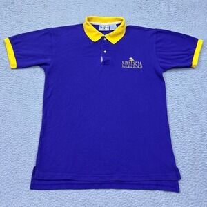 VTG The Game Minnesota Vikings 1961 Polo Adult Medium‎ Purple Ringer NFL 90s